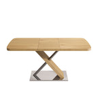 Retractable Square Dining Table, Seating 4 - 6 People - Natural