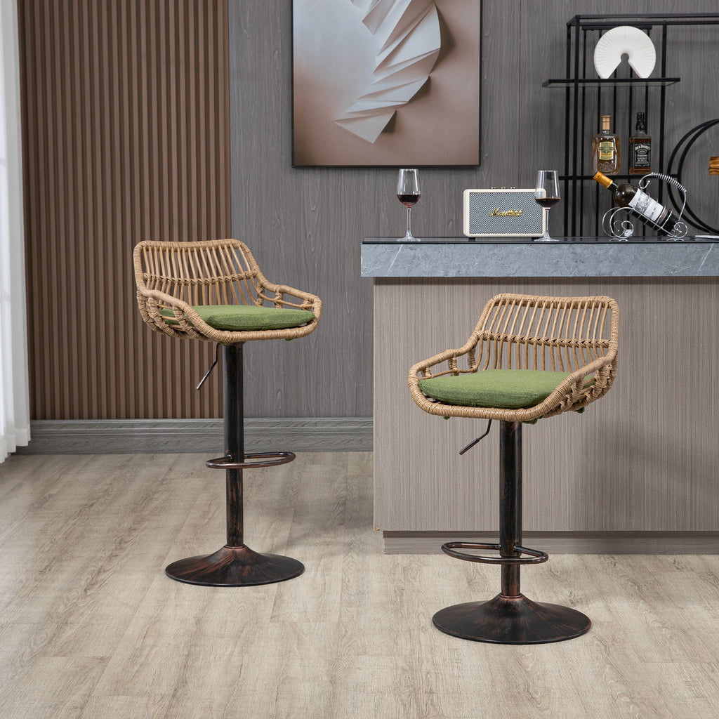 Modern Swivel Bar Stools Adjustable Counter Chairs