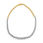 IGI Certified 14K Yellow Gold 14 3/4 cttw Pave Set Round-Cut Diamond Riviera Necklace (F-G Color, S2-I1 Clarity)