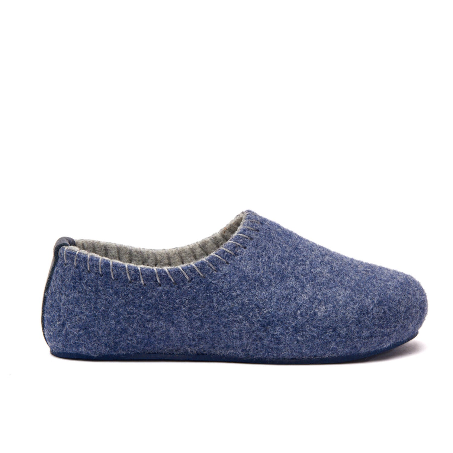 Yew Wool Slipper // Navy + Gray