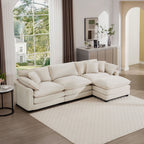 Modern Oversized Modular Cushion Sofa With Ottoman