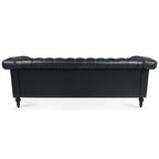 Traditional Square Arm Removable Cushion 3 Seater Sofa