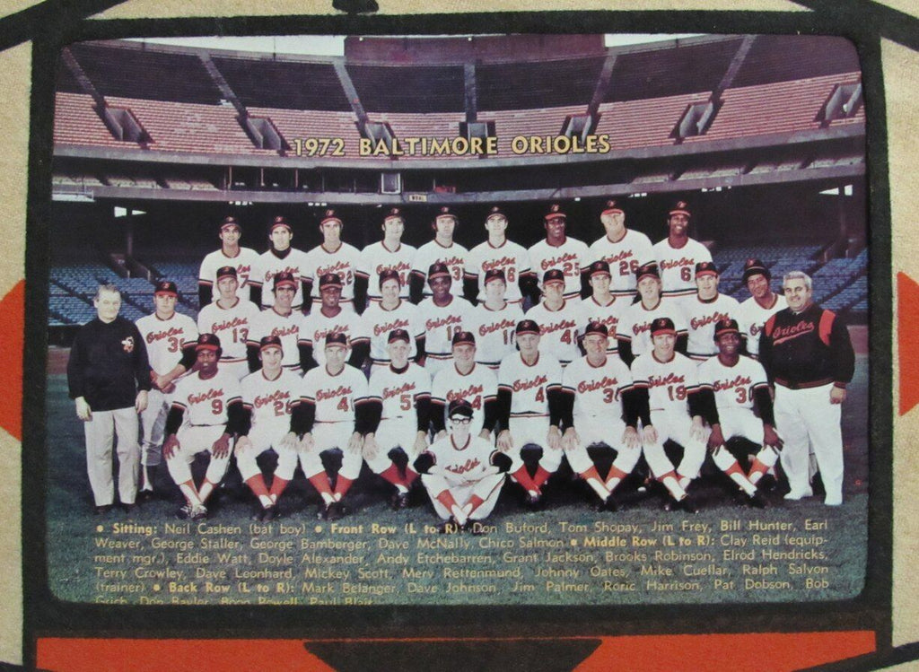 1972 Baltimore Orioles Baseball 30x12 Felt MLB Pennant with Team Photo