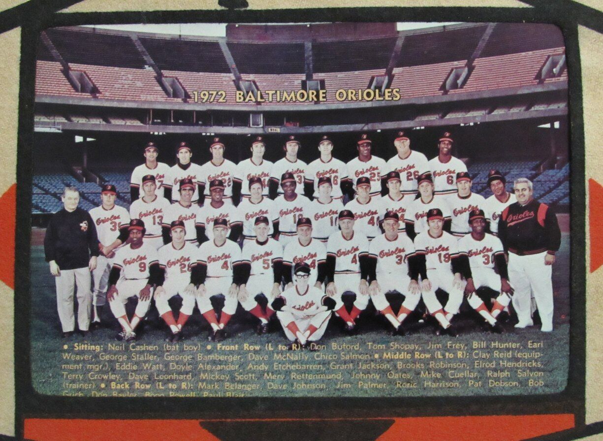 1972 Baltimore Orioles Baseball 30x12 Felt MLB Pennant with Team Photo