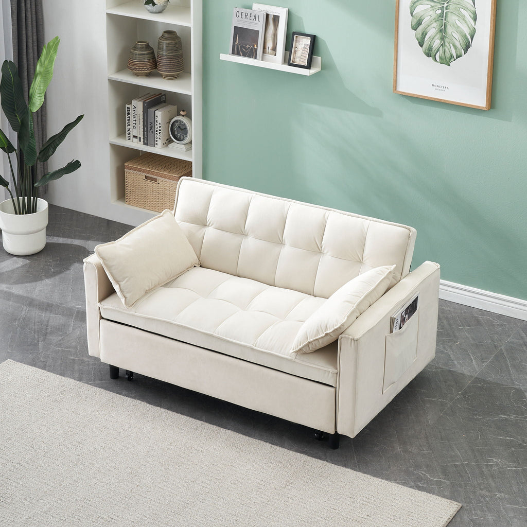 Sofa Bed With Pockets, 3 In 1 Convertible
