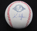 Kevin Youkillis Signed/Auto Yankees 100th OML Baseball MAB 187038