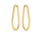 14k Yellow Gold Endless Pear Hoop Earrings