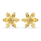18K Yellow Gold Plated 2.12 Carat Genuine Citrine .925 Sterling Silver Earrings