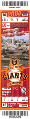 Barry Bonds Intentionally Walks 4 Times in 9 Inning Game Giants 5/1/2004 187562
