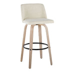 Toriano - Contemporary Fixed Height Barstool Swivel And Round