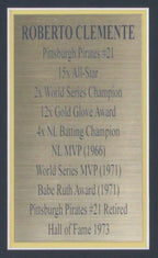 Roberto Clemente Laser Engraved Signature w/ Photo Collage Pirates Framed 191615