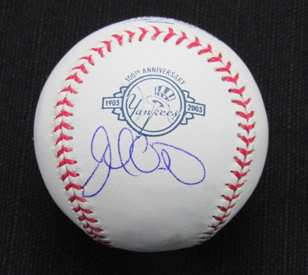 Josh Outman Signed/Auto Yankees 100th OML Baseball JSA  186903