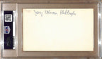 Jerry Wolman Autographed 3x5 Index Card Owner Philadelphia Eagles PSA/DNA 179087