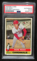 Ron Reed Signed 1976 O-Pee-Chee Card #58 St. Louis Cardinals PSA/DNA 184587