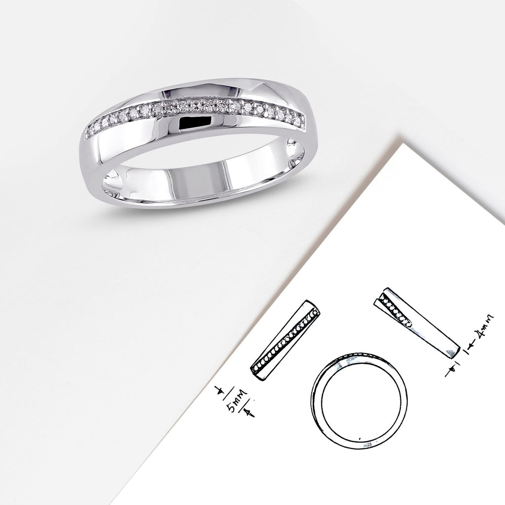 0.1 TGW Diamond Crossover Ring // Sterling Silver