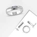 0.1 TGW Diamond Crossover Ring // Sterling Silver