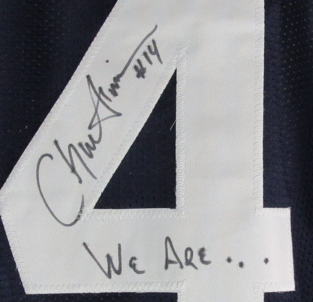 Chuck Fusina Autographed/Inscribed Blue Custom Football Jersey Penn State JSA