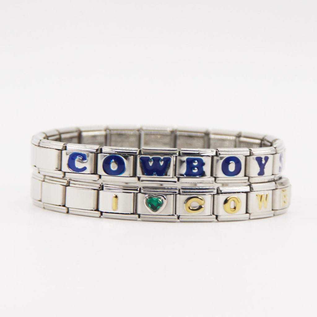 Dallas Cowboys Italian Charm Bracelet – DIY Custom Gift for Fans