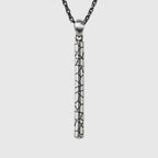 Wide Cracked Pendant No.2 + Silver Bold Chain