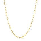 14K Yellow Gold Wide Paperclip Chain (3.3mm)