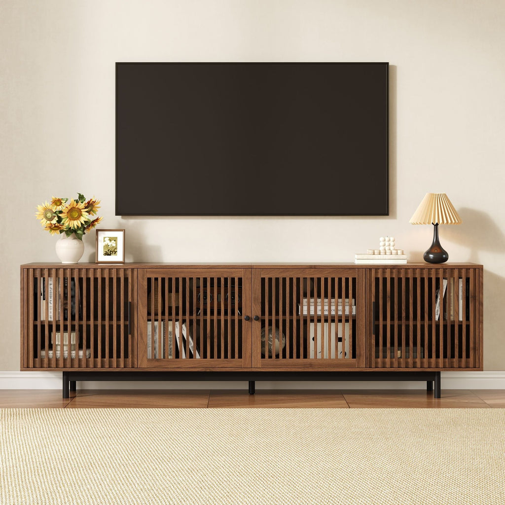 TV Stand For TVs, With Closed Storage - Walnut