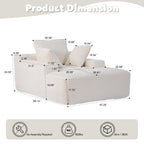 Oversized Chaise Lounge Chair Cozy Cloud Couch With 3 Throw