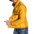 Jaspur Leather Jacket // Yellow
