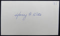 Harry Otis 1909 Cleveland Indians d.1976 Autographed/Signed 3x5 Index Card
