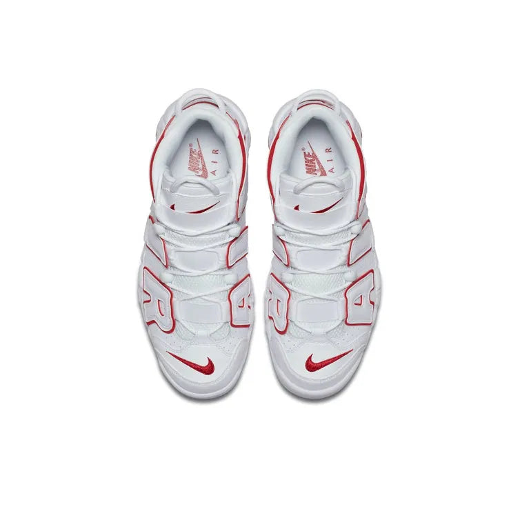 Nike Air More Uptempo White Varsity Red Outline
