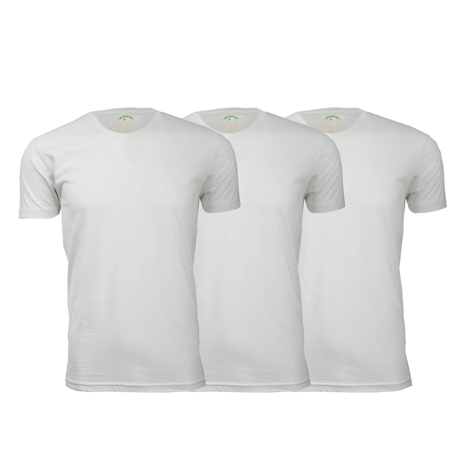 Semi-Fitted Crew Neck T-Shirt // White // Pack of 3