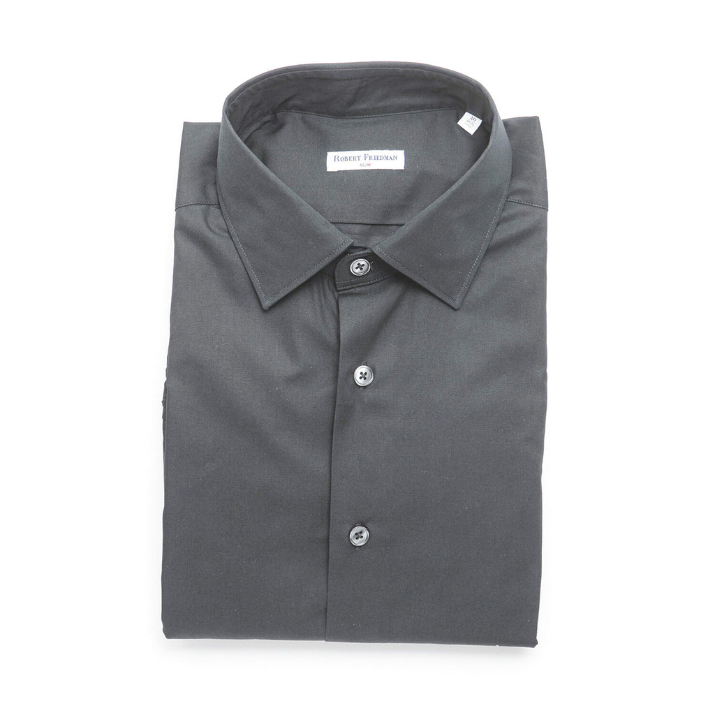 Kenny Slim Medium Collar Shirt // Light Black