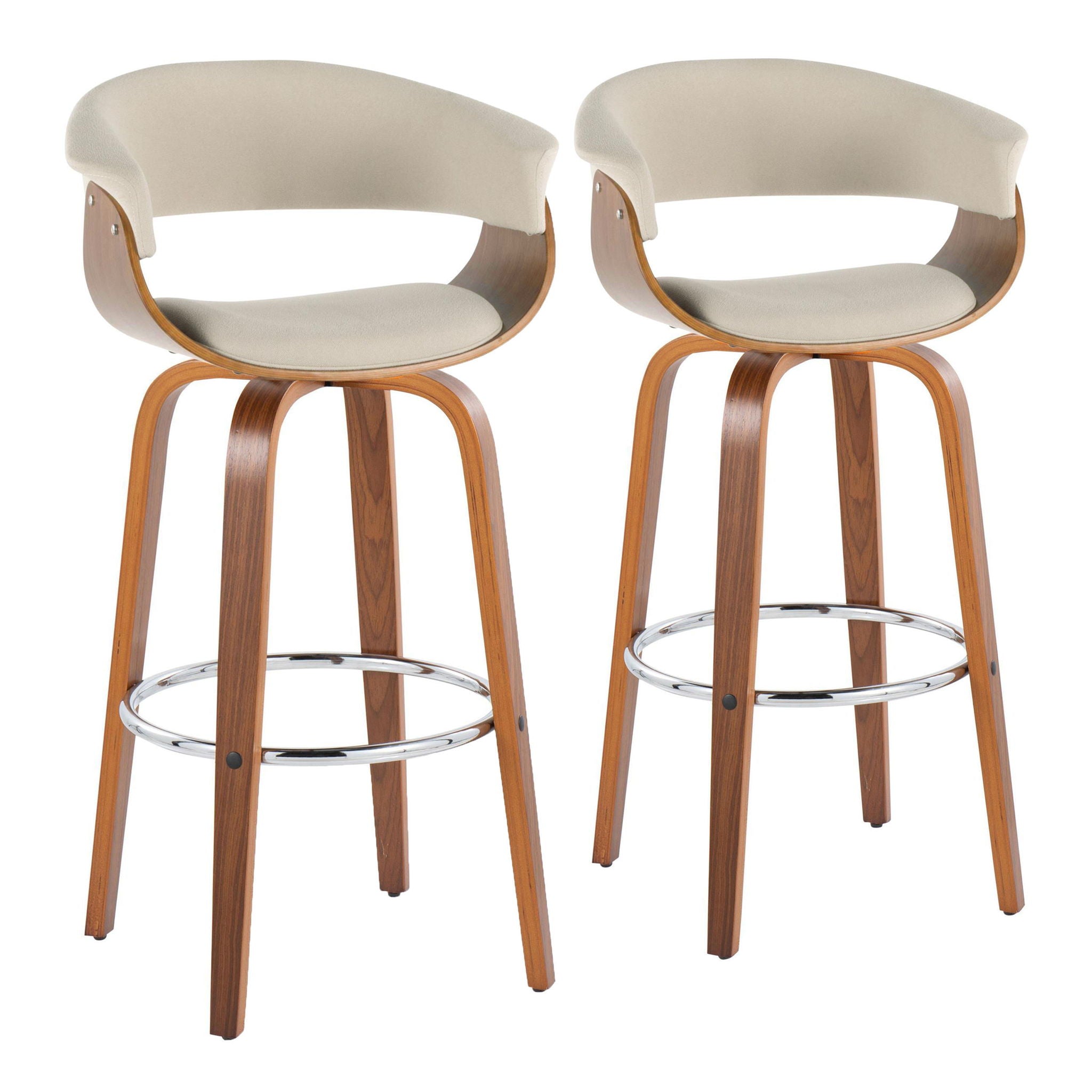 Vintage Mod - Mid Century Modern Fixed Height Barstool