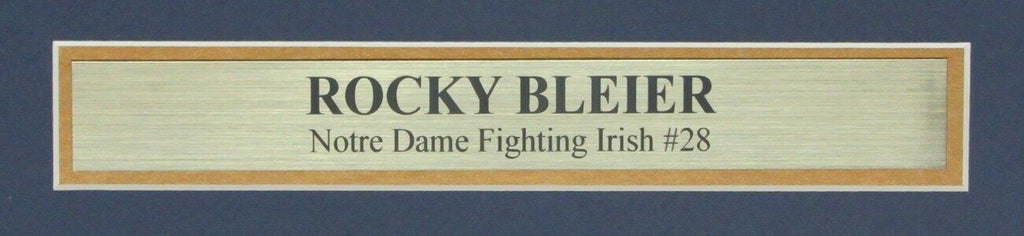 Rocky Bleier Notre Dame 1966 Signed/Inscribed 11x14 Photo FramedJSA 147572