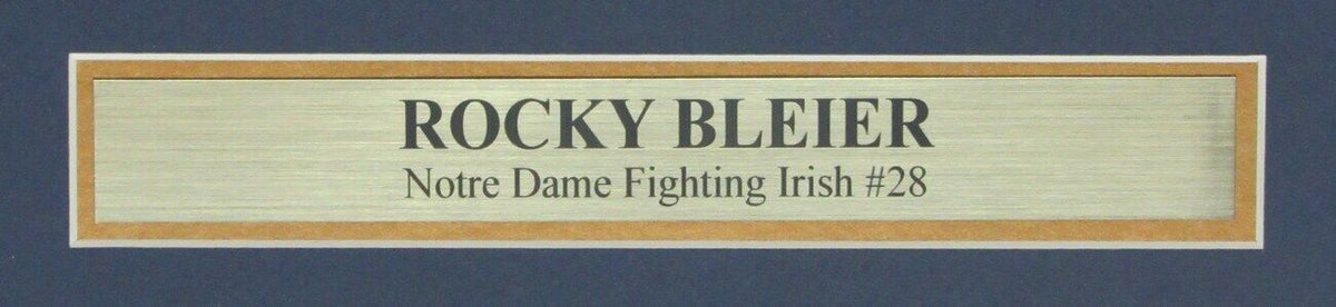 Rocky Bleier Notre Dame 1966 Signed/Inscribed 11x14 Photo FramedJSA 147572
