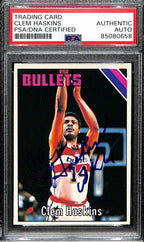 Clem Haskins Autographed 1975-76 Topps Card #173 Bullets PSA/DNA 184837