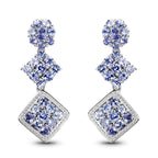 4.92 Carat Genuine Tanzanite .925 Sterling Silver Earrings