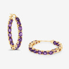 4.80 Carat Genuine Amethyst .925 Sterling Silver Earrings