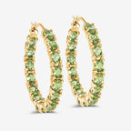5.10 Carat Genuine Peridot .925 Sterling Silver Earrings