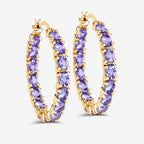 5.10 Carat Genuine Tanzanite .925 Sterling Silver Earrings