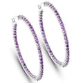 3.00 ct. Genuine Amethyst .925 Sterling Silver Earrings
