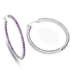 3.00 ct. Genuine Amethyst .925 Sterling Silver Earrings