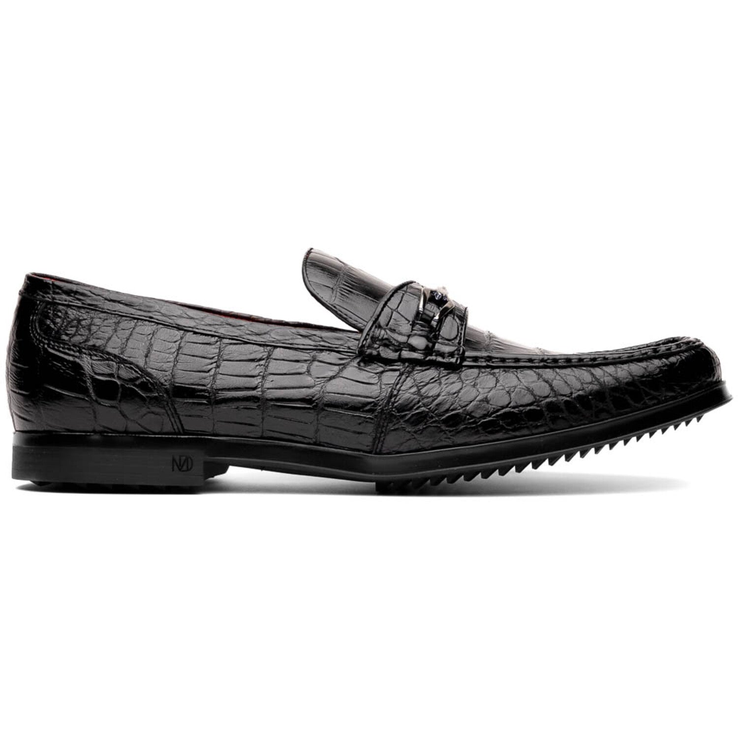 Milan // Alligator Leather Loafers // Black