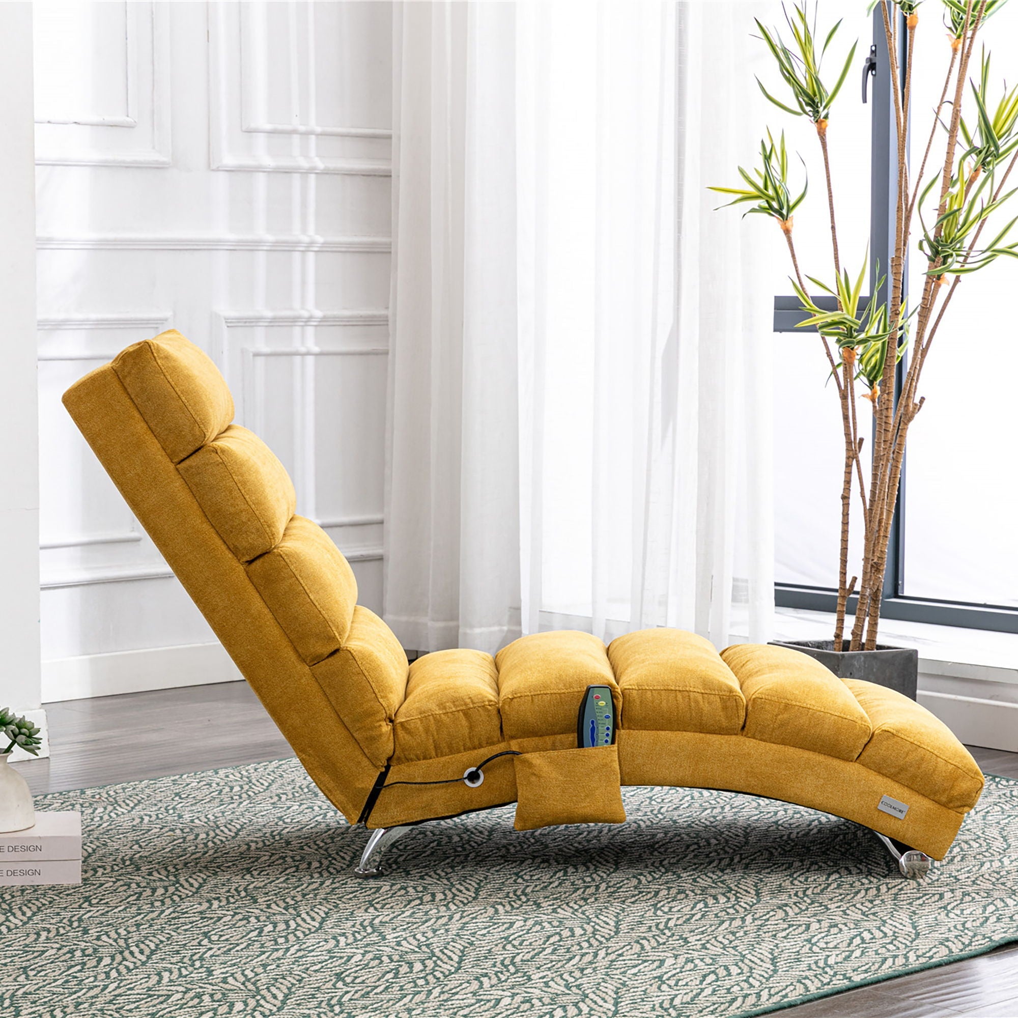 Massage Chaise Lounge Indoor, Ergonomic Electric Massage Lounger