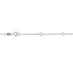 14K White Gold 1/2 Cttw Lab Grown Diamond Modern Bezel-Set Solitaire 16"-18" Pendant Necklace (F-G Color, VS2-SI1 Clarity)