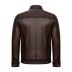 Mock Neck Jacket // Brown