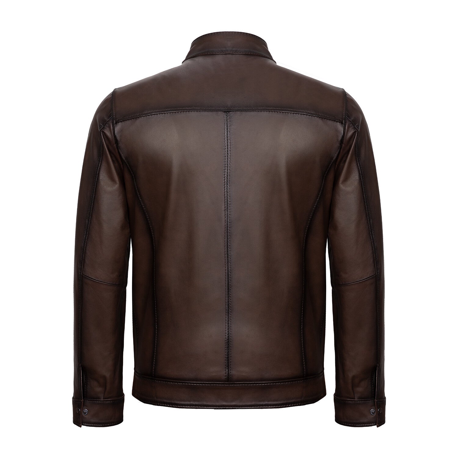 Mock Neck Jacket // Brown