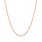 14k Rose Gold Diamond Cut Cable Link Chain 1.3mm