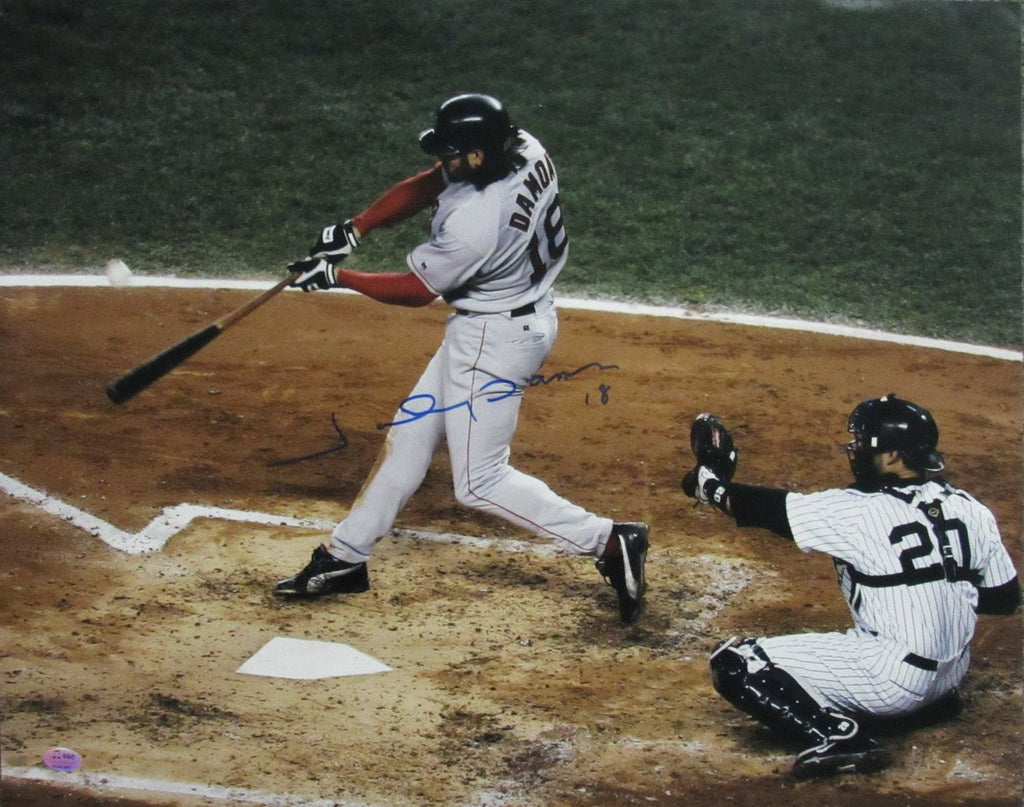 Johnny Damon Autographed 16x20 Photo Boston Red Sox SGC 192109