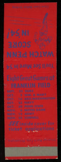 Vintage University of Pennsylvania Match Book Franklin Field Philadelphia 176811