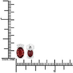 1.35 Carat Genuine Pink Tourmaline and White Diamond 14K White Gold Earrings